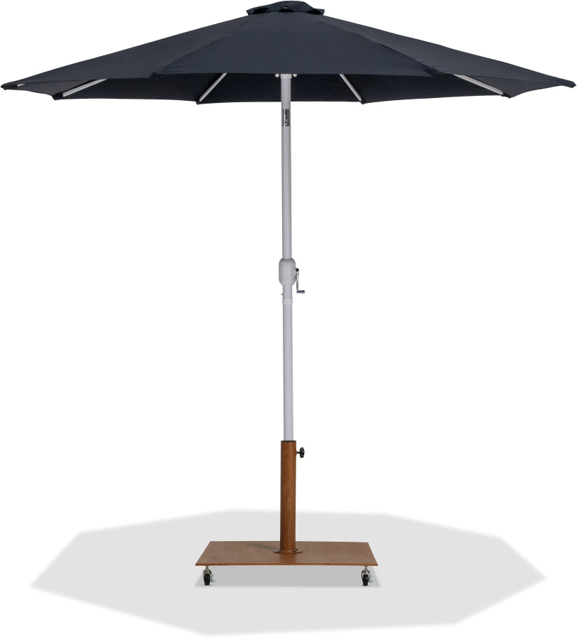 Fiji Water Resistant Fabric And Aluminum Patio Umbrella With Base Set