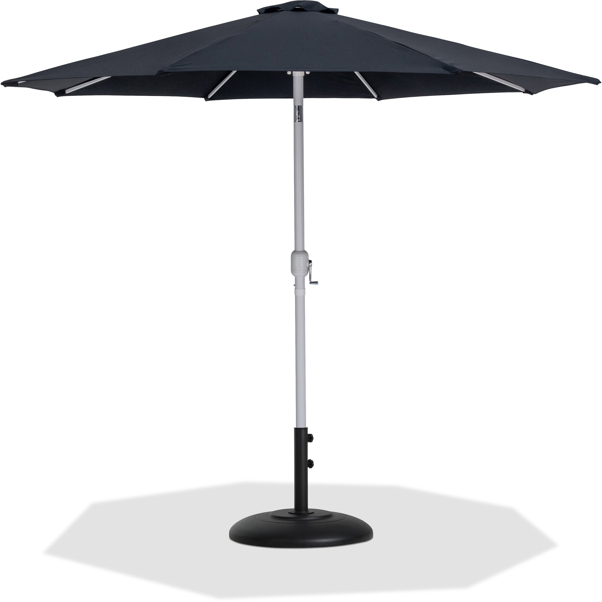 Fiji Water Resistant Fabric And Aluminum Patio Umbrella With Base Set