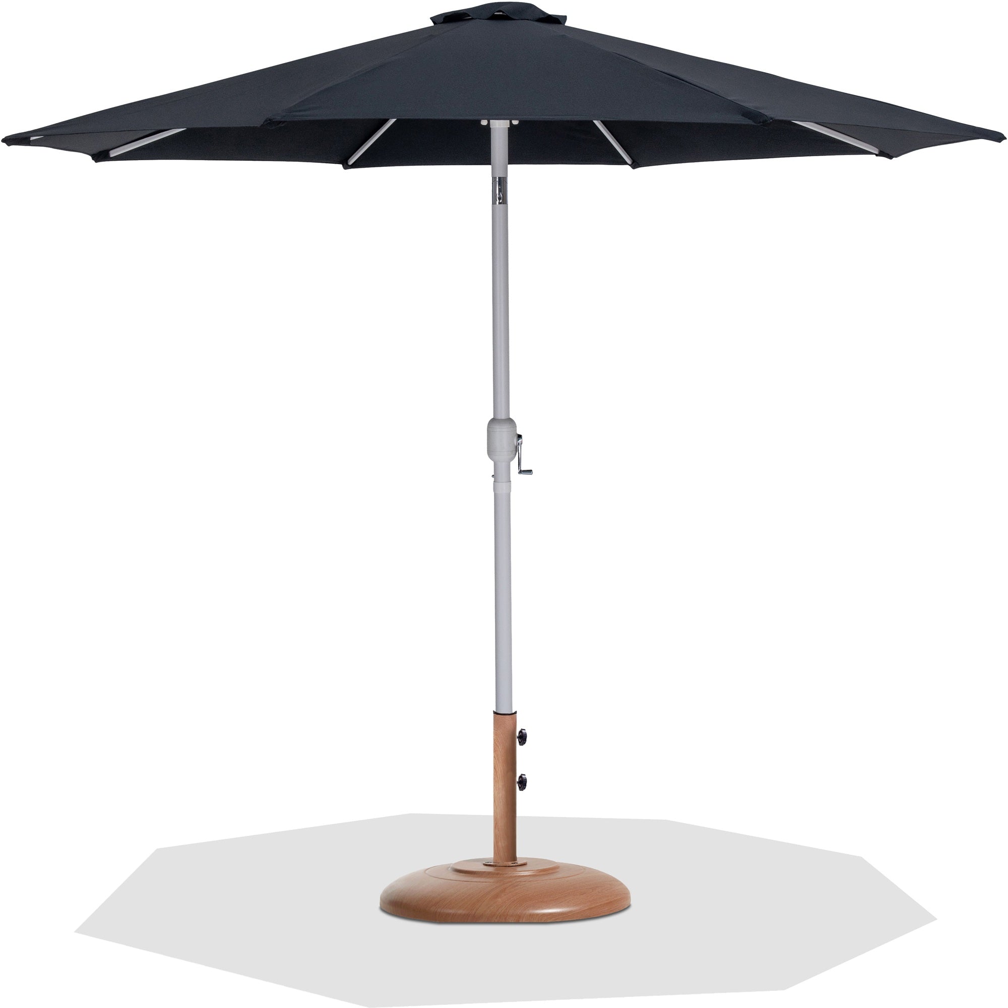 Fiji Water Resistant Fabric And Aluminum Patio Umbrella With Base Set