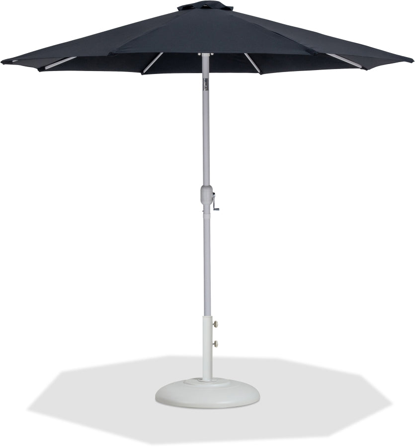 Fiji Water Resistant Fabric And Aluminum Patio Umbrella With Base Set