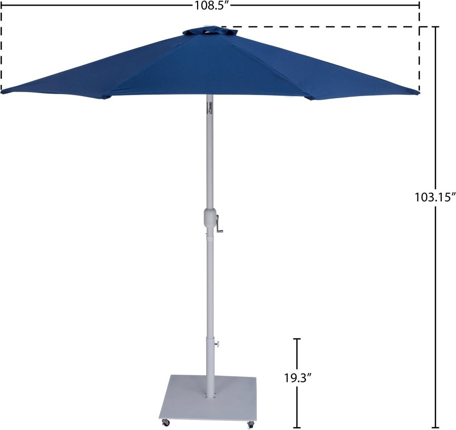 Fiji Water Resistant Fabric And Aluminum Patio Umbrella With Base Set