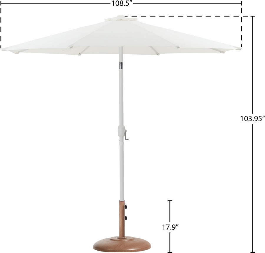 Fiji Water Resistant Fabric And Aluminum Patio Umbrella With Base Set