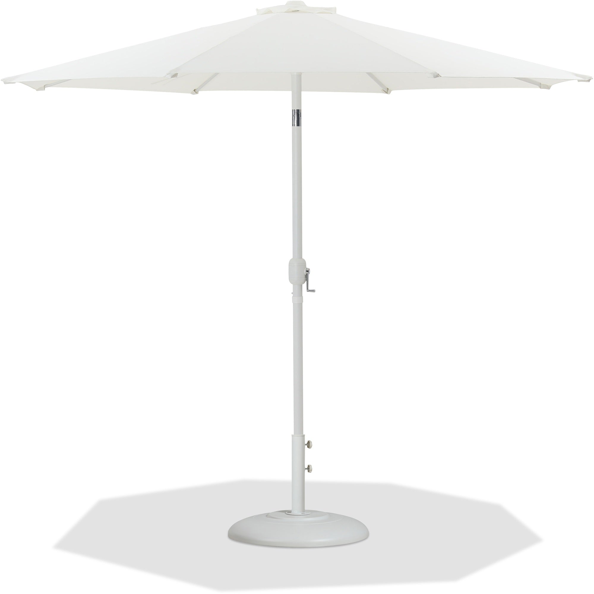 Fiji Water Resistant Fabric And Aluminum Patio Umbrella With Base Set