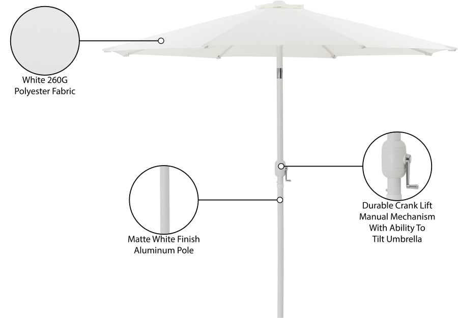Fiji Water Resistant Fabric And Aluminum Patio Umbrella