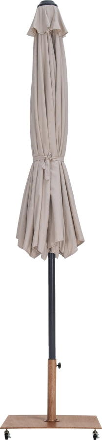 Fiji Water Resistant Fabric And Aluminum Patio Umbrella With Base Set