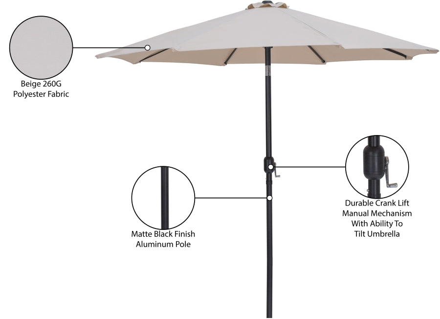Fiji Water Resistant Fabric And Aluminum Patio Umbrella