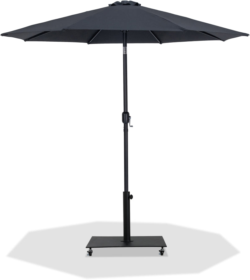 Fiji Water Resistant Fabric And Aluminum Patio Umbrella With Base Set