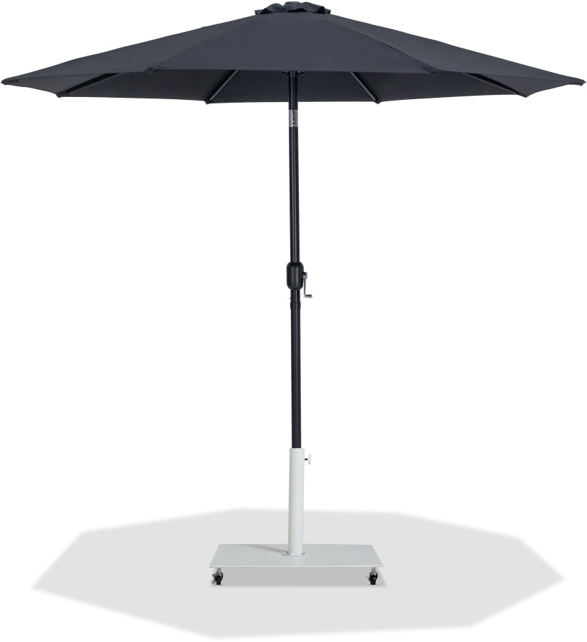 Fiji Water Resistant Fabric And Aluminum Patio Umbrella With Base Set