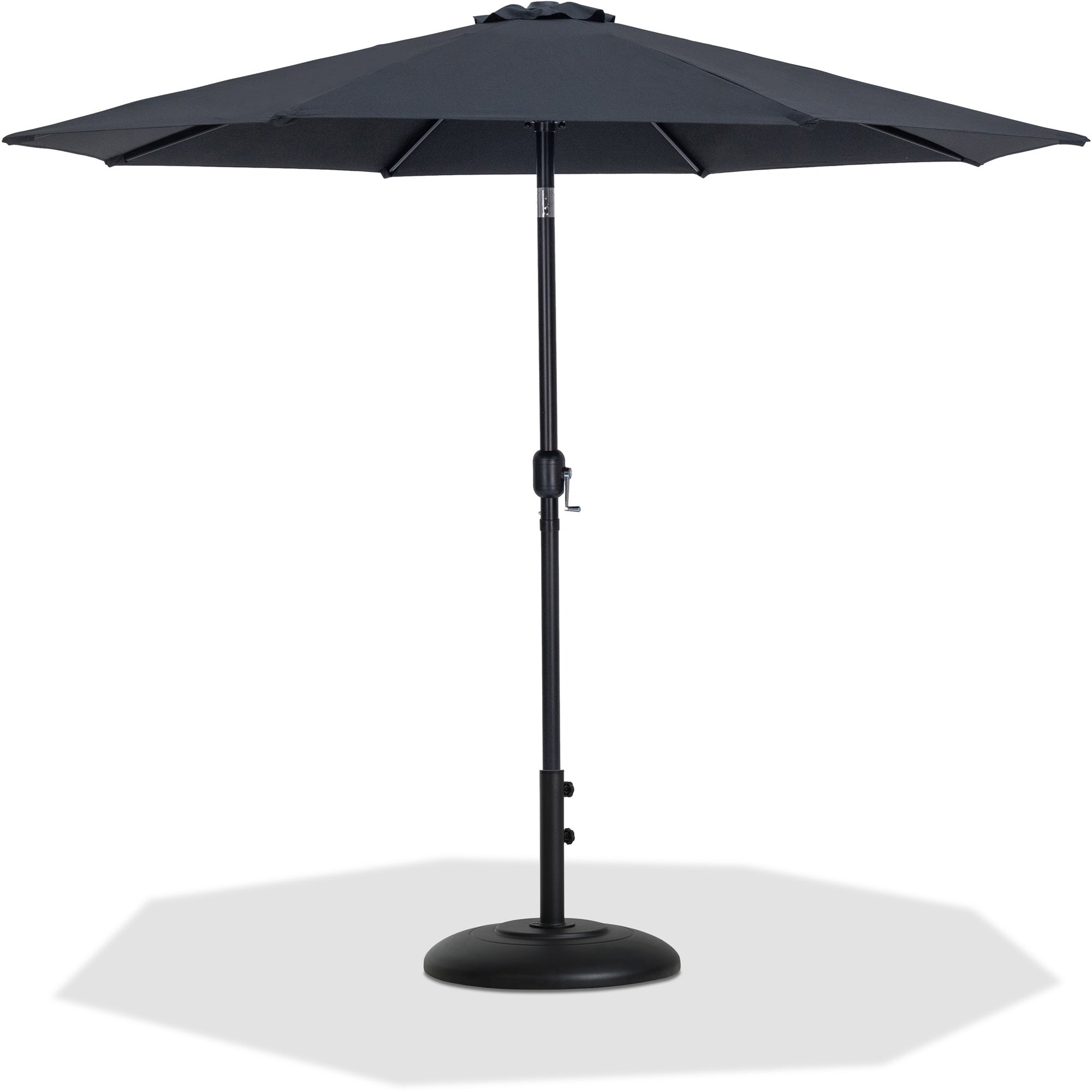 Fiji Water Resistant Fabric And Aluminum Patio Umbrella With Base Set