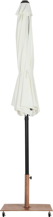 Fiji Water Resistant Fabric And Aluminum Patio Umbrella With Base Set