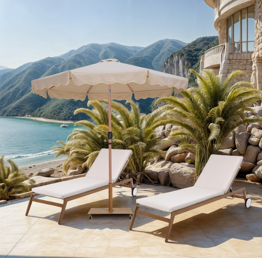 Amalfi Water Resistant Fabric And Aluminum Patio Umbrella With Base Set
