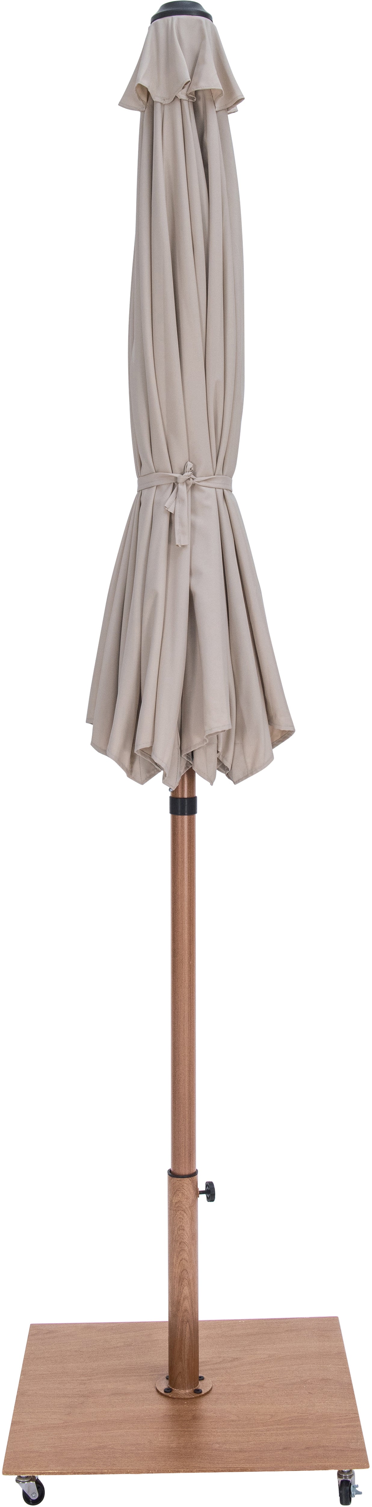 Amalfi Water Resistant Fabric And Aluminum Patio Umbrella With Base Set