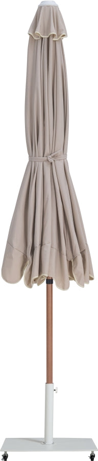 Amalfi Water Resistant Fabric And Aluminum Patio Umbrella With Base Set