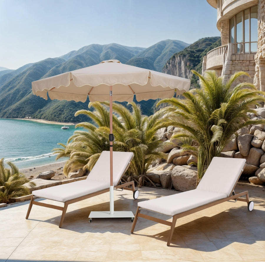Amalfi Water Resistant Fabric And Aluminum Patio Umbrella With Base Set