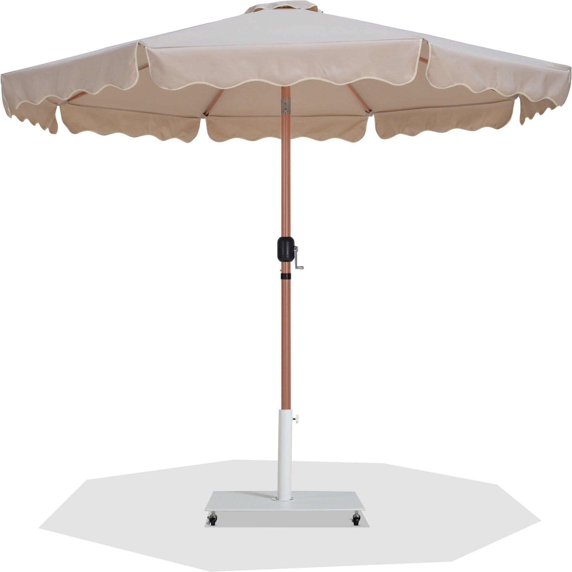 Amalfi Water Resistant Fabric And Aluminum Patio Umbrella With Base Set