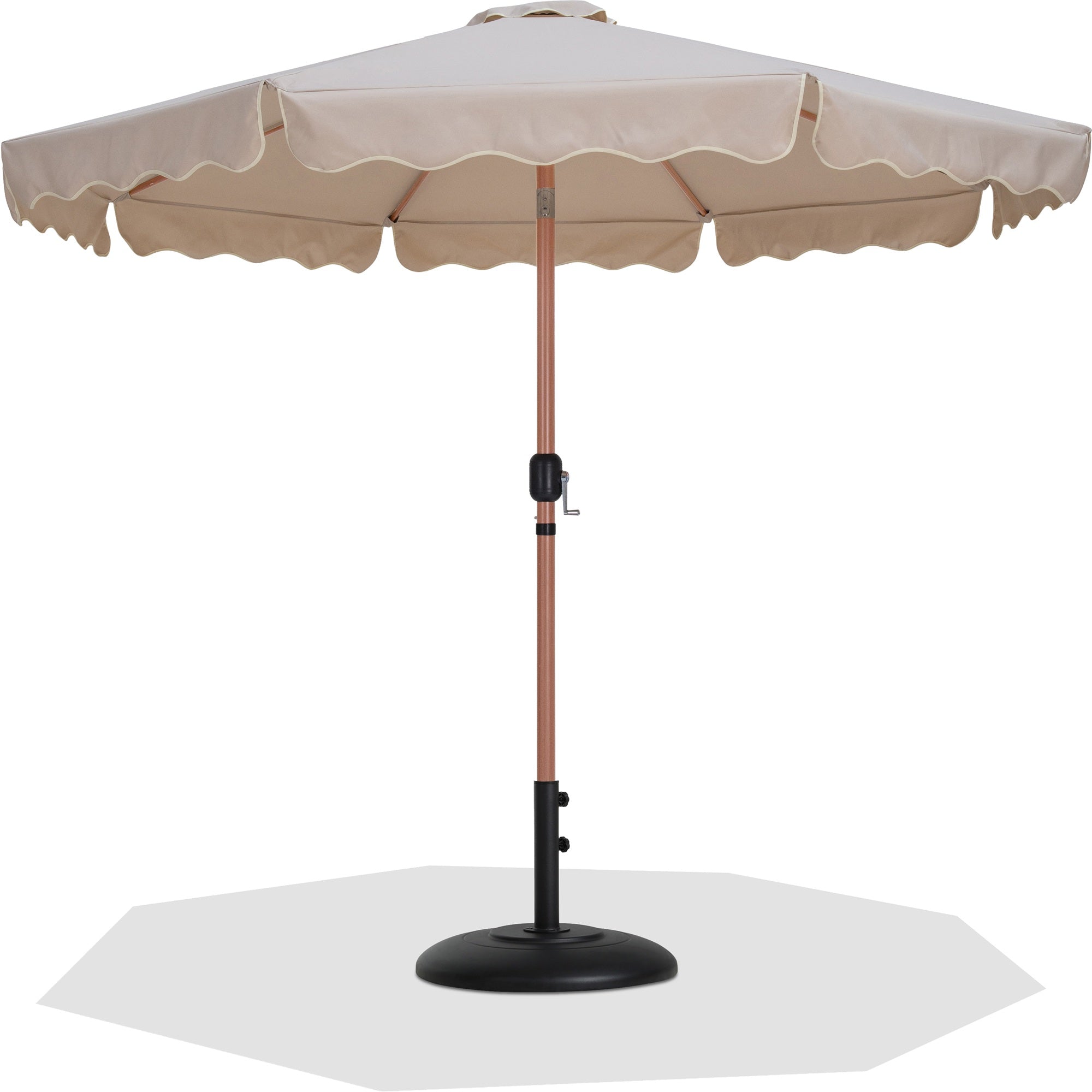 Amalfi Water Resistant Fabric And Aluminum Patio Umbrella With Base Set