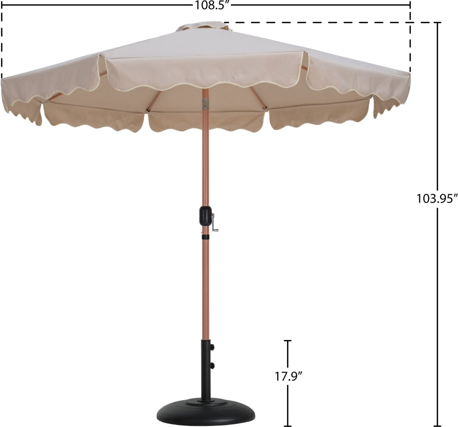 Amalfi Water Resistant Fabric And Aluminum Patio Umbrella With Base Set