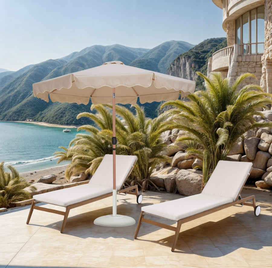Amalfi Water Resistant Fabric And Aluminum Patio Umbrella With Base Set
