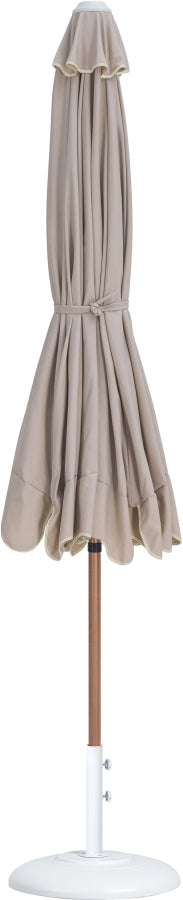 Amalfi Water Resistant Fabric And Aluminum Patio Umbrella With Base Set