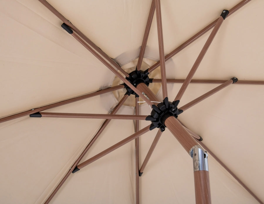 Amalfi Water Resistant Fabric And Aluminum Patio Umbrella With Base Set