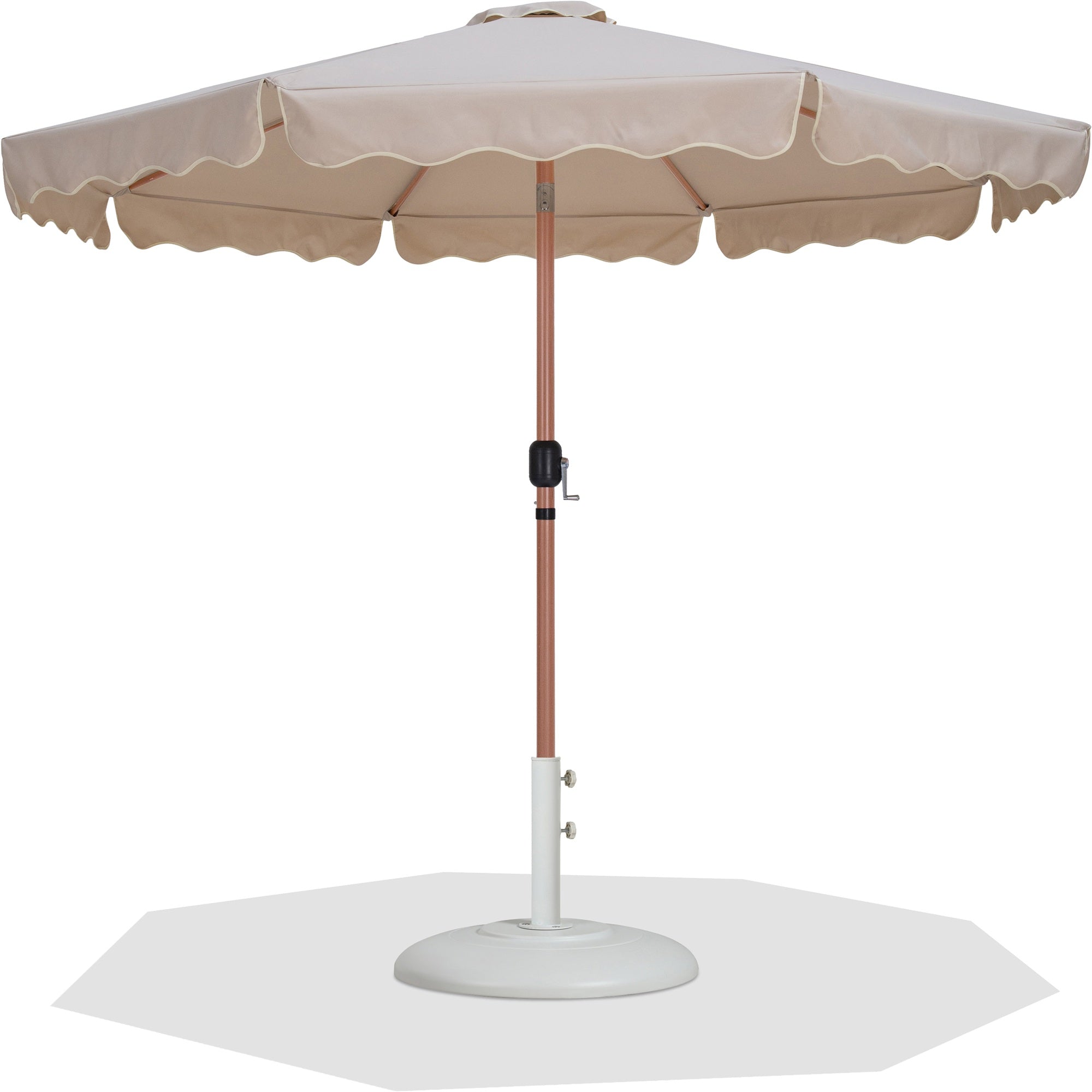 Amalfi Water Resistant Fabric And Aluminum Patio Umbrella With Base Set