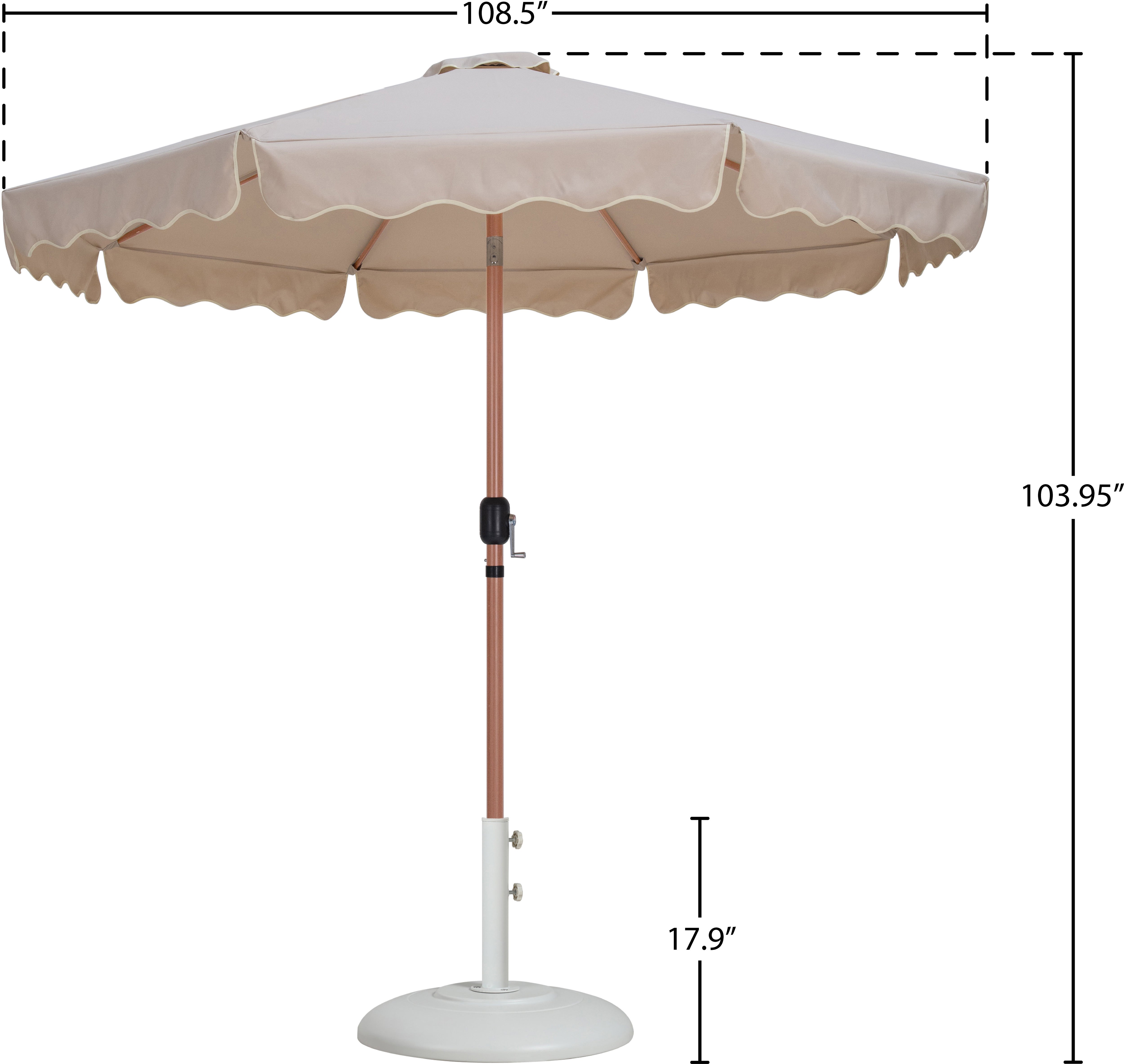 Amalfi Water Resistant Fabric And Aluminum Patio Umbrella With Base Set