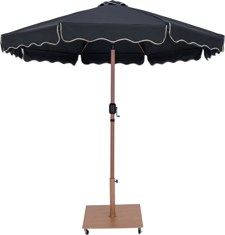 Amalfi Water Resistant Fabric And Aluminum Patio Umbrella With Base Set