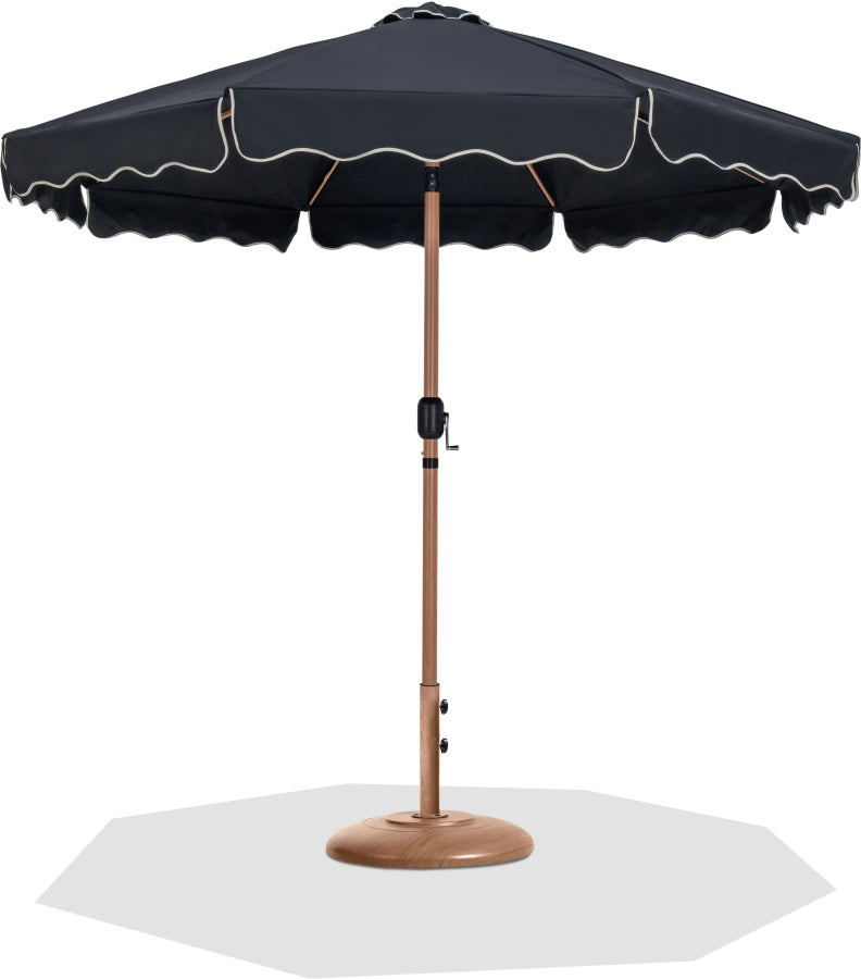 Amalfi Water Resistant Fabric And Aluminum Patio Umbrella With Base Set