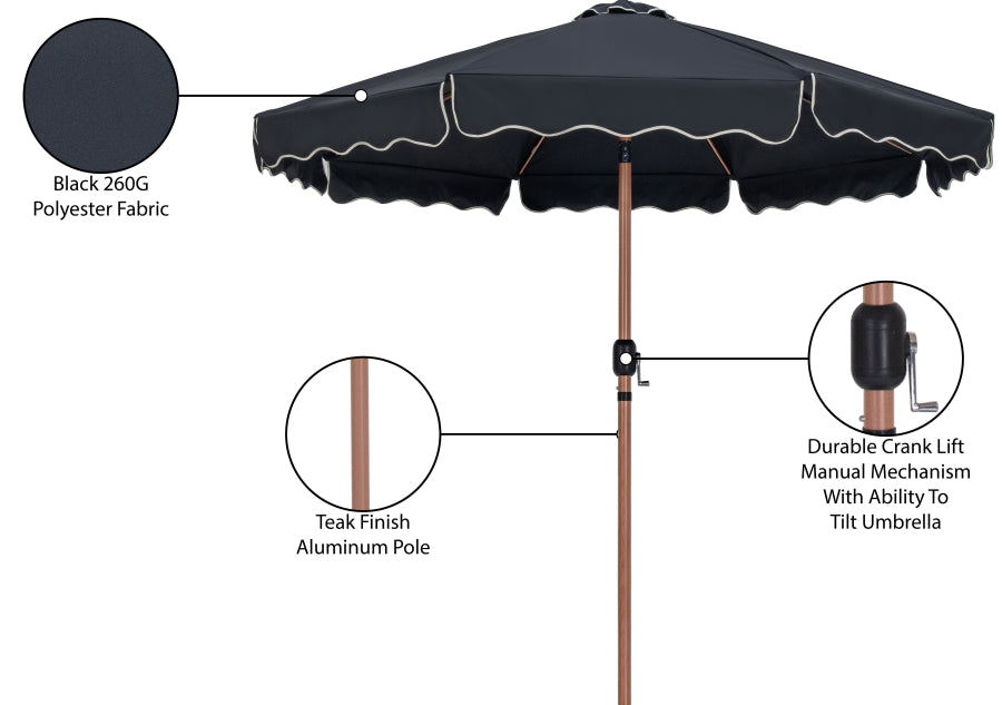 Amalfi Water Resistant Fabric And Aluminum Patio Umbrella