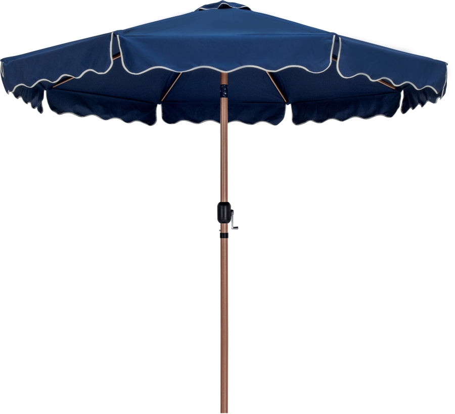 Amalfi Water Resistant Fabric And Aluminum Patio Umbrella With Base Set