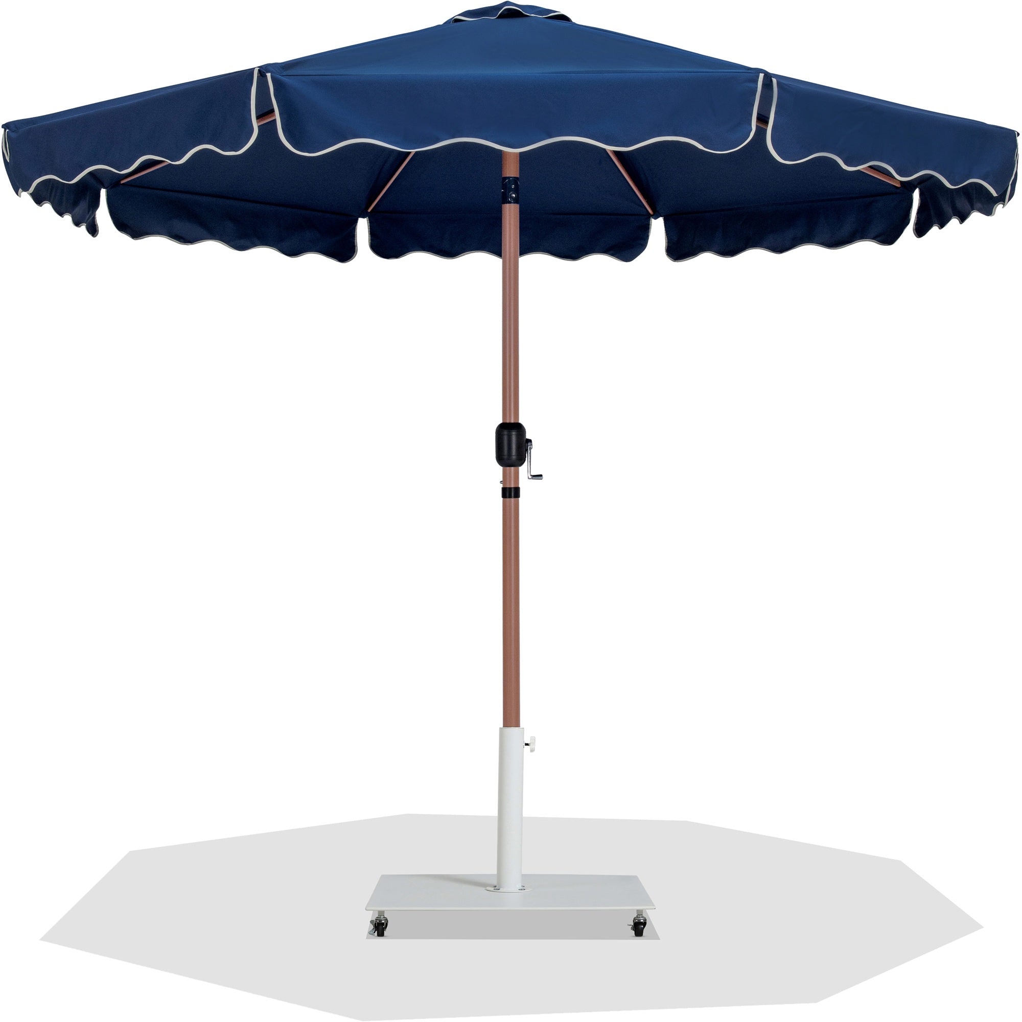 Amalfi Water Resistant Fabric And Aluminum Patio Umbrella With Base Set