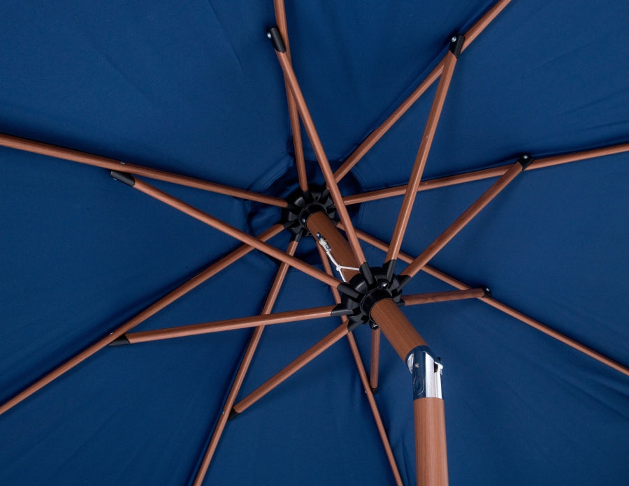 Amalfi Water Resistant Fabric And Aluminum Patio Umbrella With Base Set