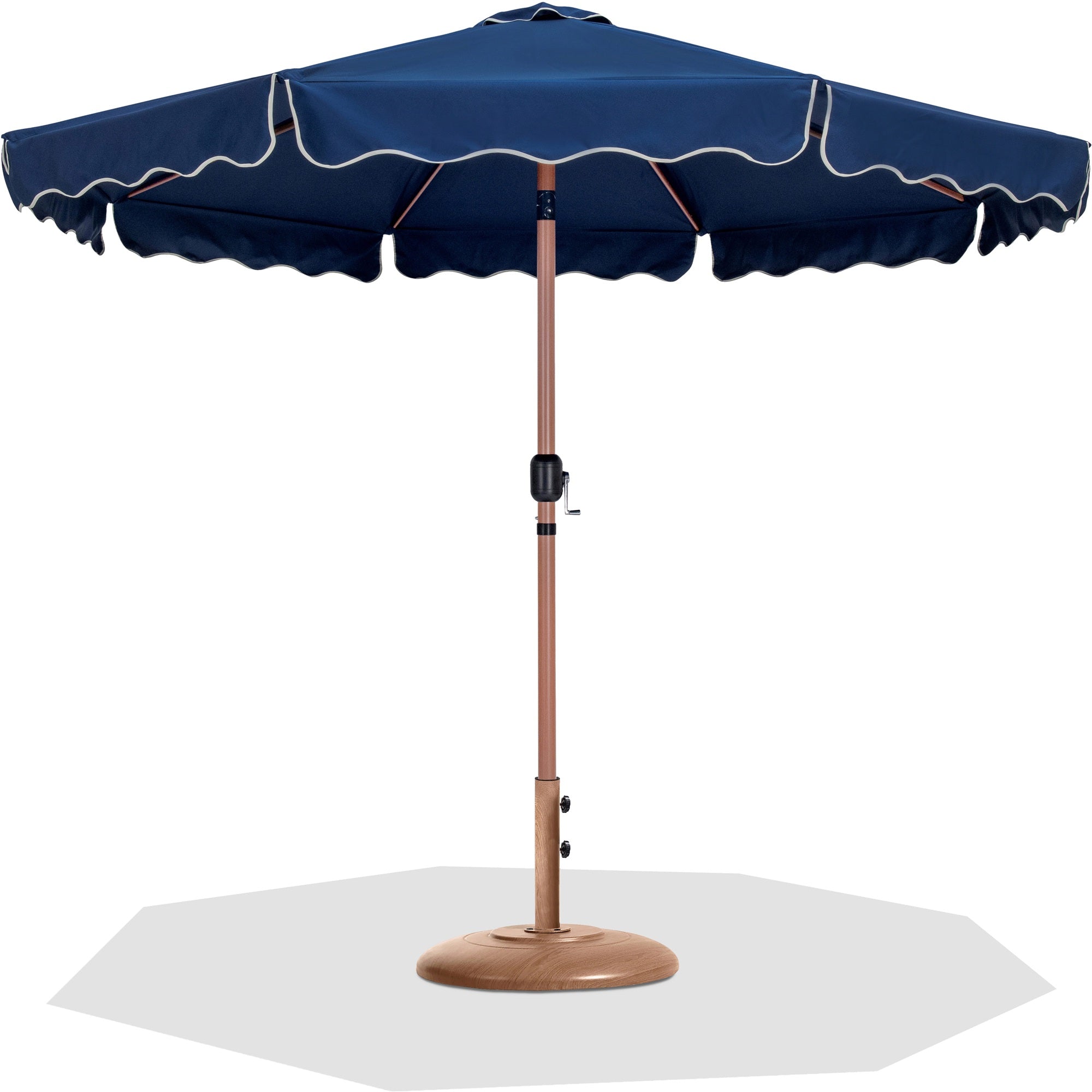 Amalfi Water Resistant Fabric And Aluminum Patio Umbrella With Base Set