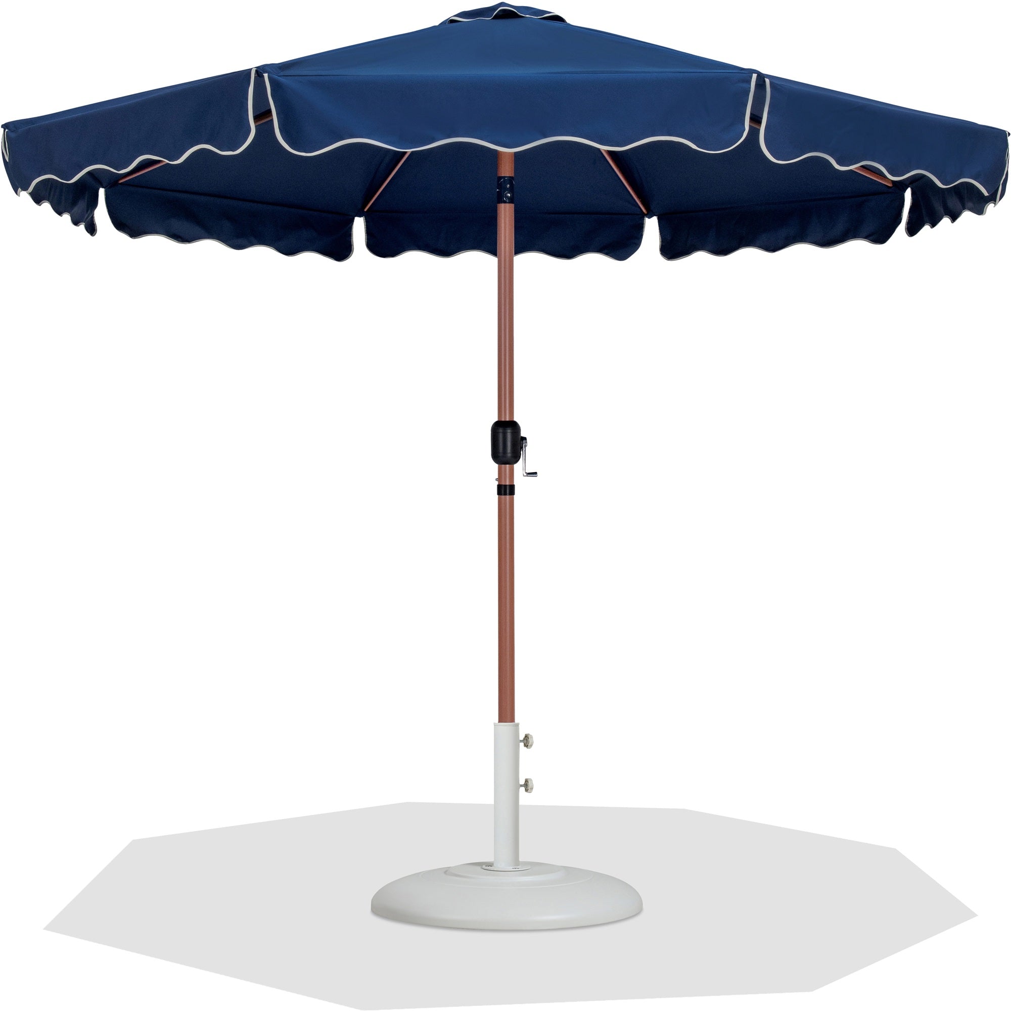 Amalfi Water Resistant Fabric And Aluminum Patio Umbrella With Base Set