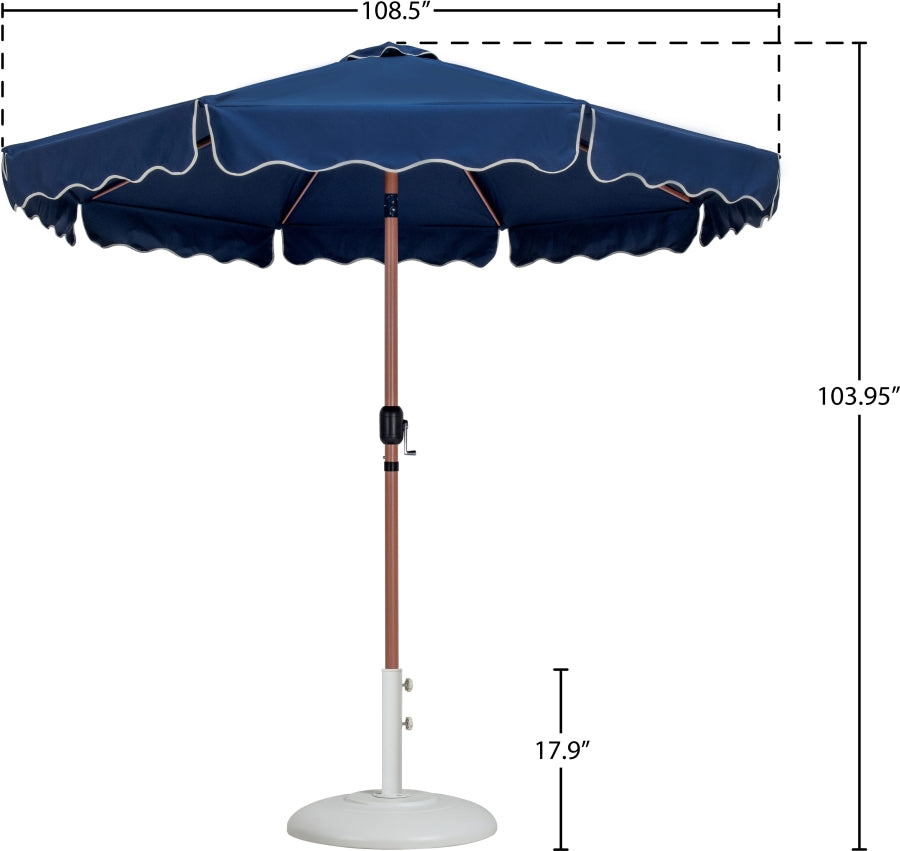 Amalfi Water Resistant Fabric And Aluminum Patio Umbrella With Base Set