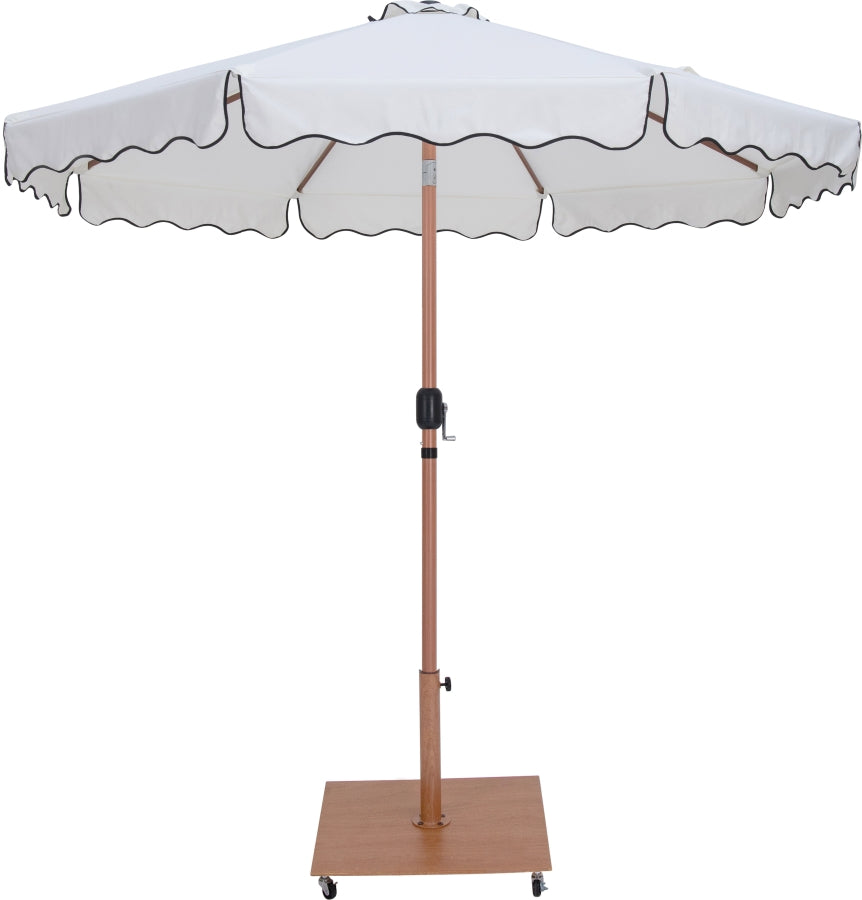 Amalfi Water Resistant Fabric And Aluminum Patio Umbrella With Base Set