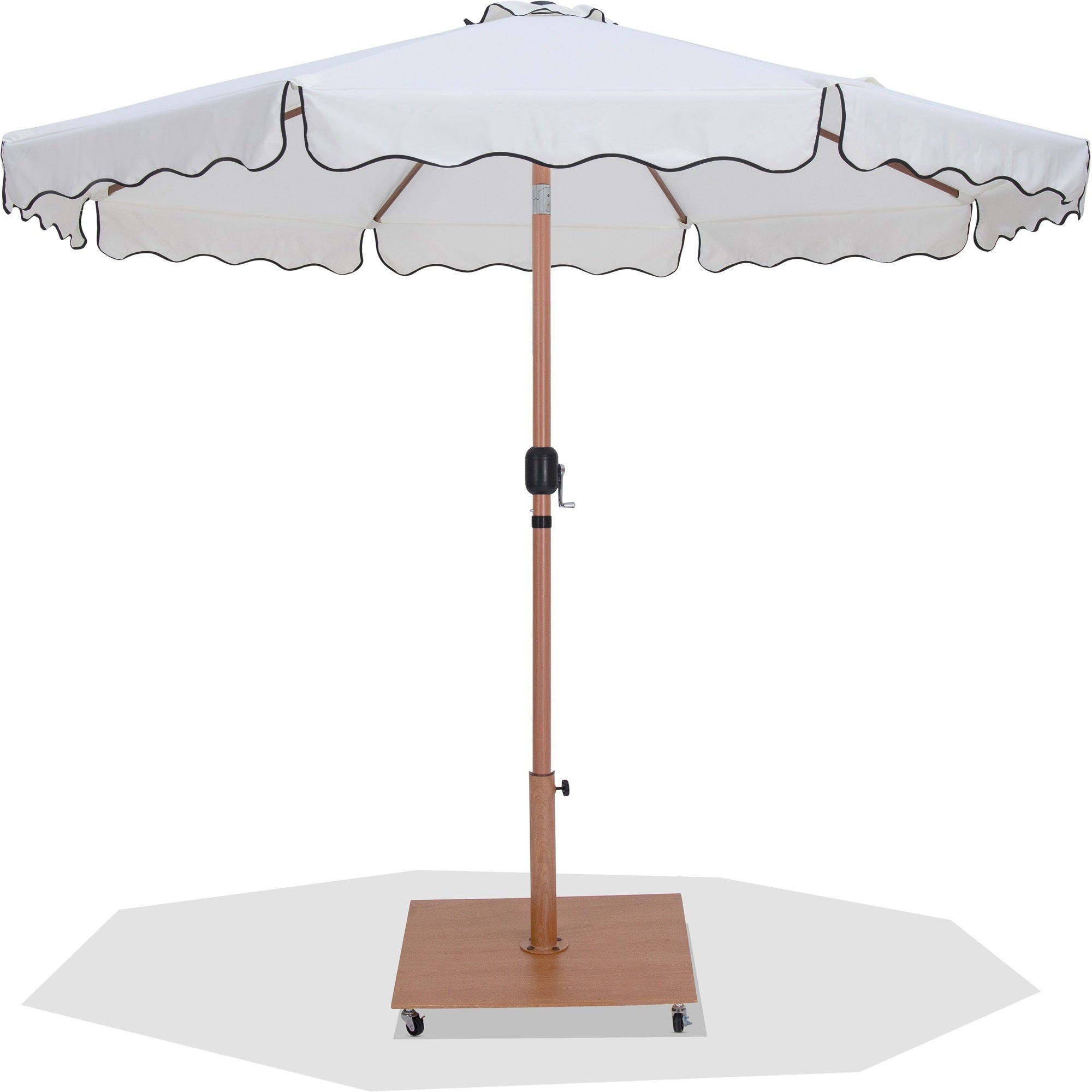 Amalfi Water Resistant Fabric And Aluminum Patio Umbrella With Base Set