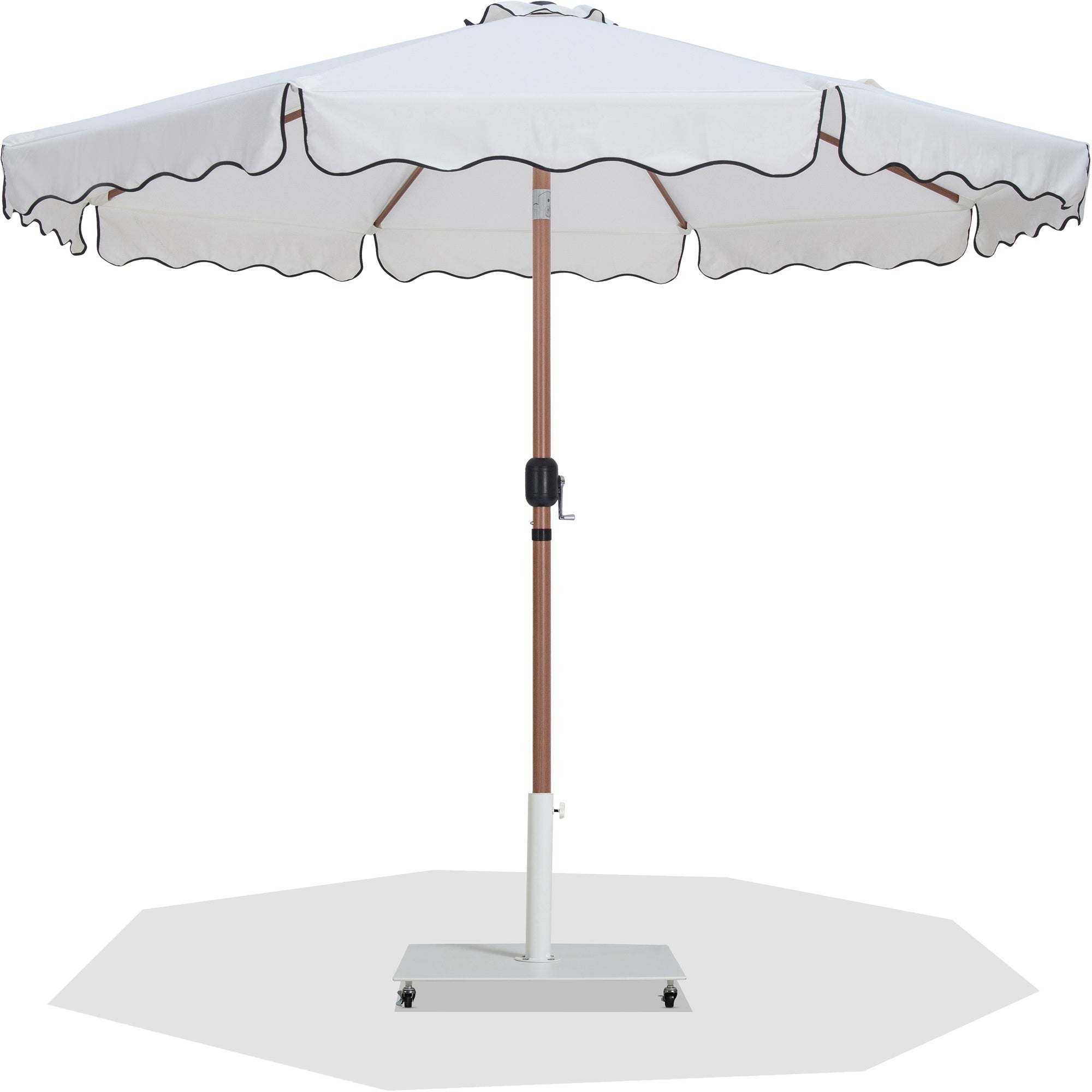 Amalfi Water Resistant Fabric And Aluminum Patio Umbrella With Base Set
