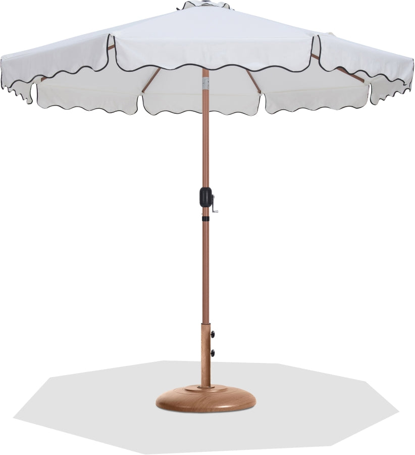 Amalfi Water Resistant Fabric And Aluminum Patio Umbrella With Base Set