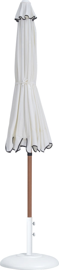 Amalfi Water Resistant Fabric And Aluminum Patio Umbrella With Base Set