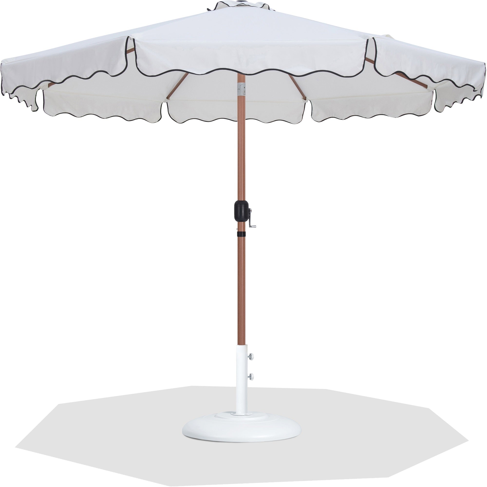 Amalfi Water Resistant Fabric And Aluminum Patio Umbrella With Base Set