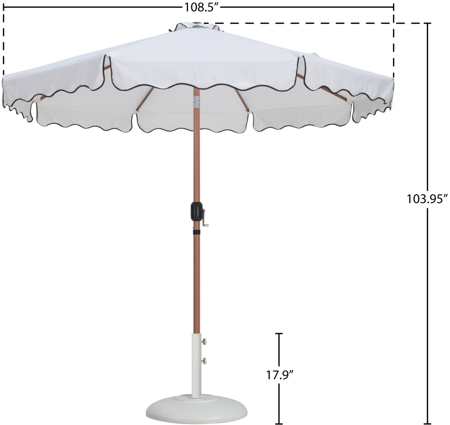 Amalfi Water Resistant Fabric And Aluminum Patio Umbrella With Base Set