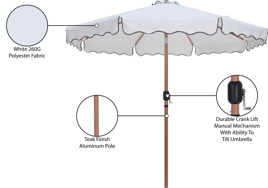 Amalfi Water Resistant Fabric And Aluminum Patio Umbrella