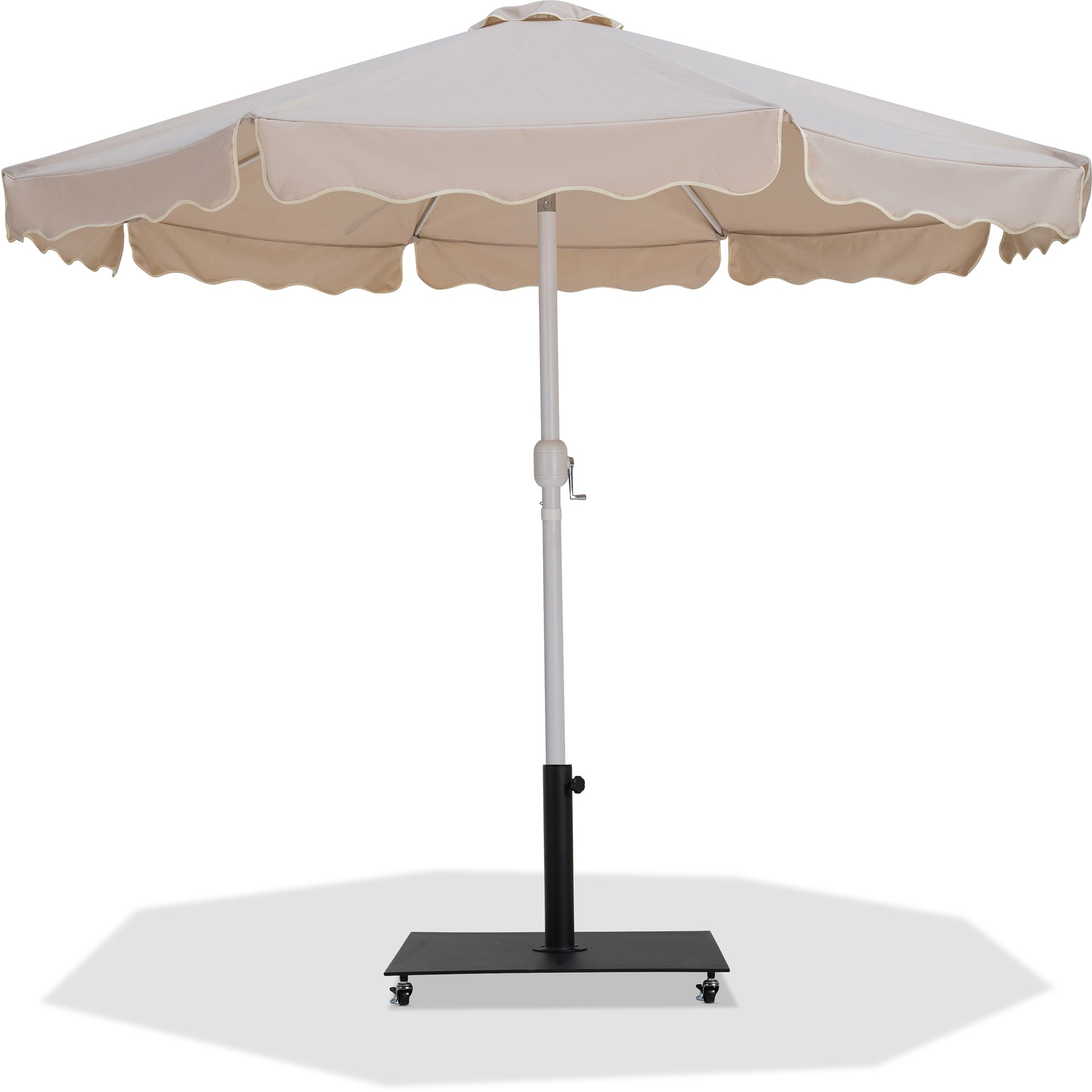 Amalfi Water Resistant Fabric And Aluminum Patio Umbrella With Base Set