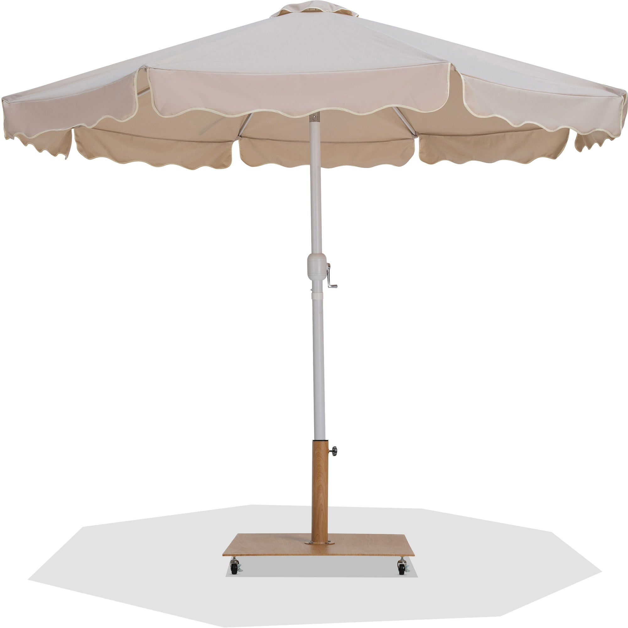 Amalfi Water Resistant Fabric And Aluminum Patio Umbrella With Base Set