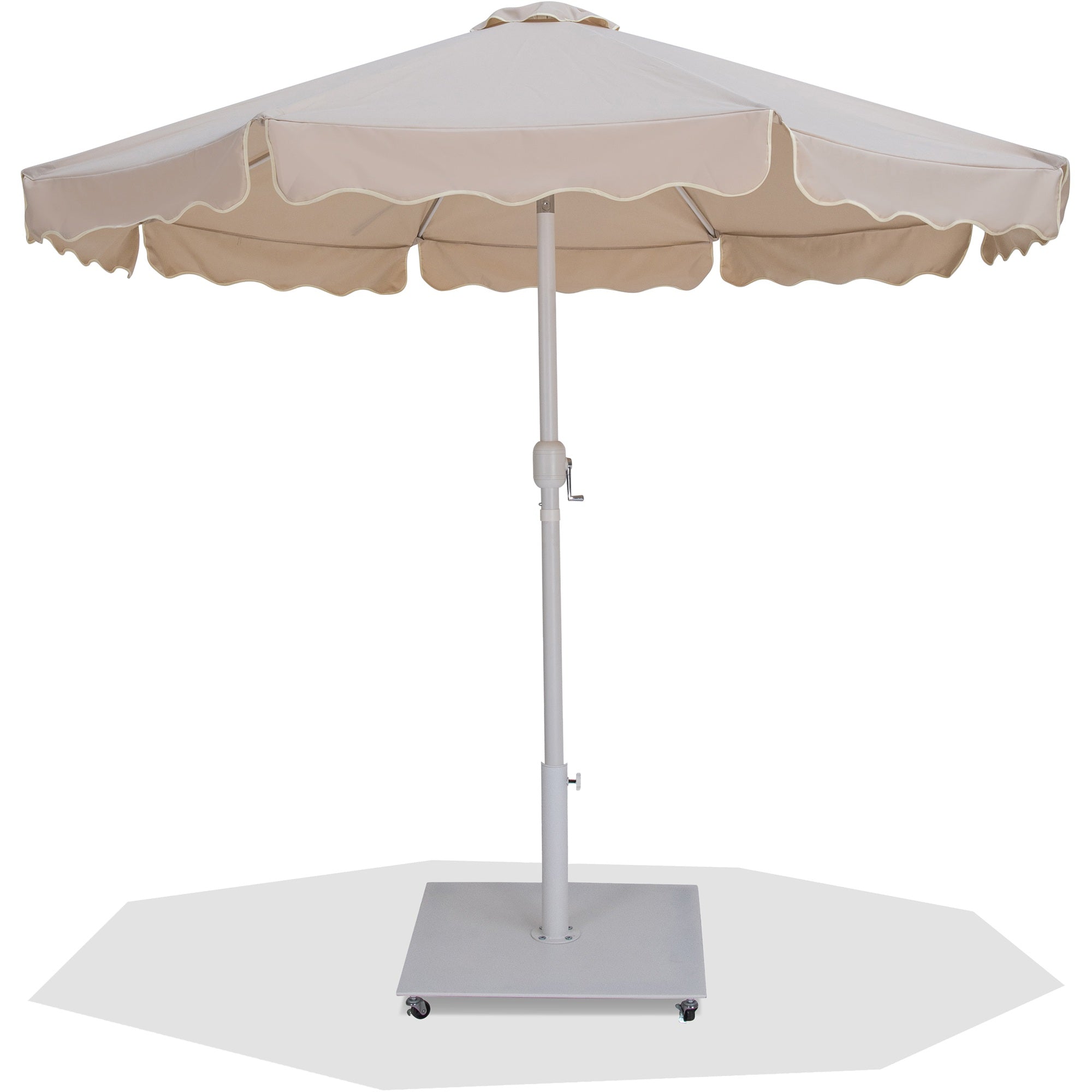 Amalfi Water Resistant Fabric And Aluminum Patio Umbrella With Base Set