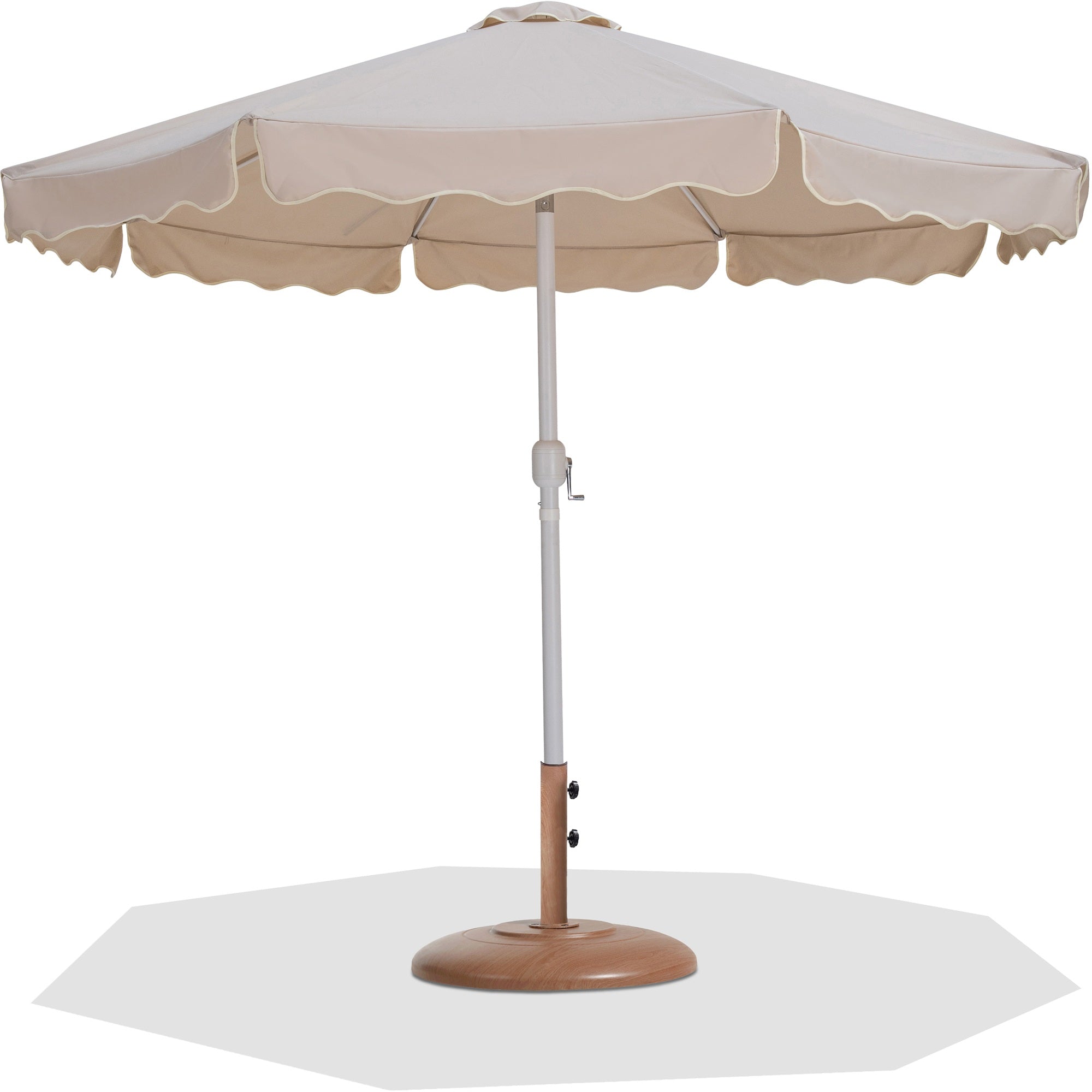 Amalfi Water Resistant Fabric And Aluminum Patio Umbrella With Base Set