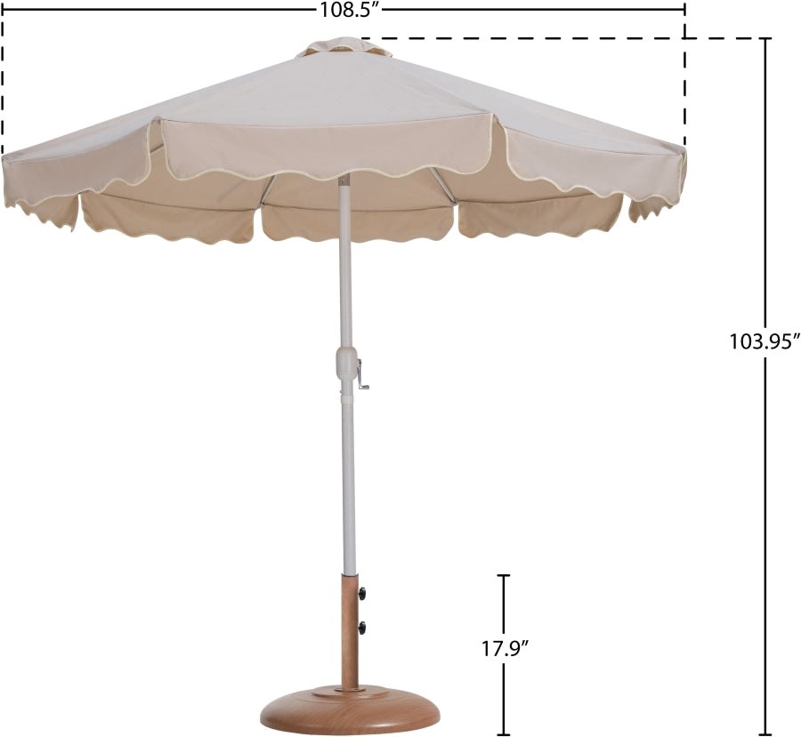 Amalfi Water Resistant Fabric And Aluminum Patio Umbrella With Base Set