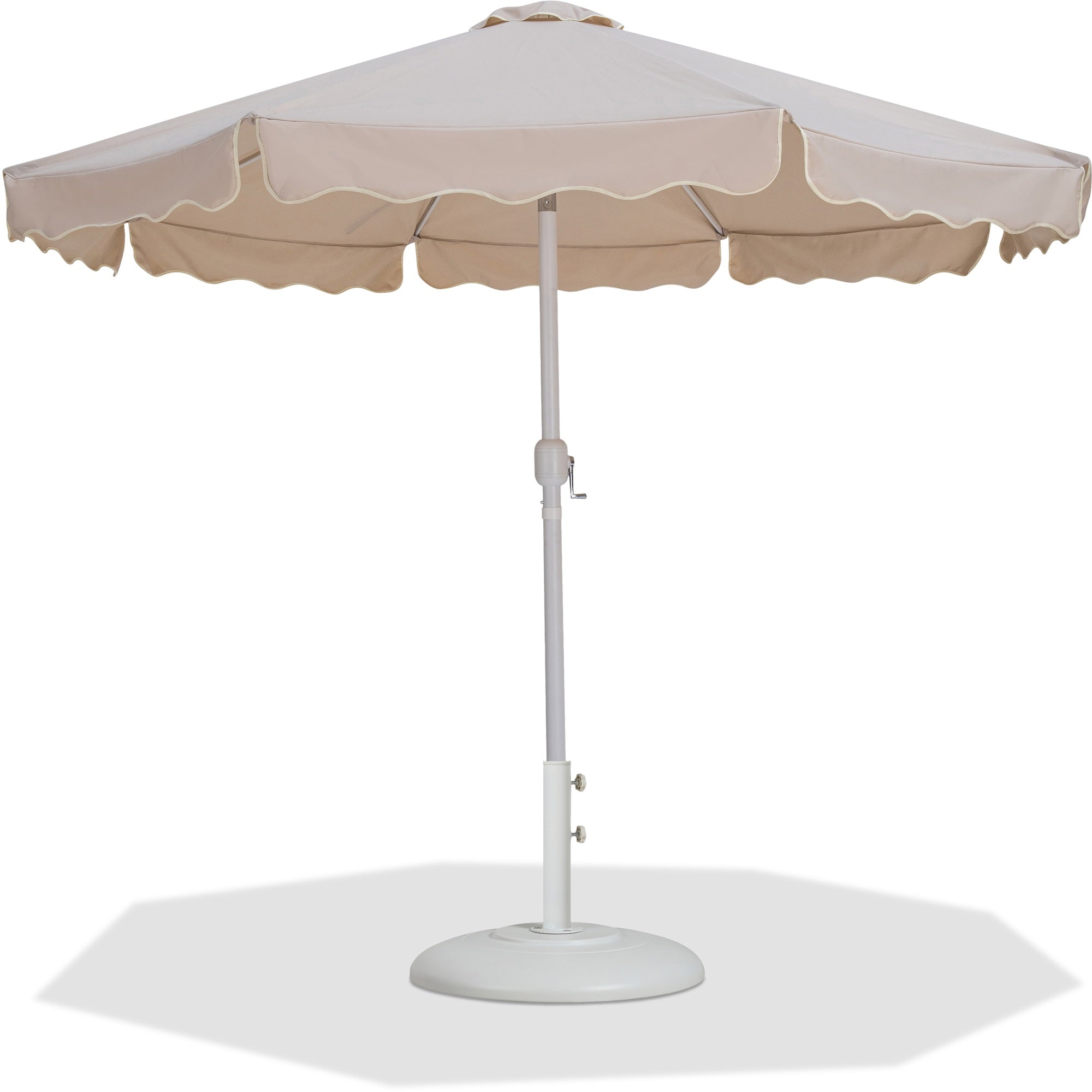 Amalfi Water Resistant Fabric And Aluminum Patio Umbrella With Base Set