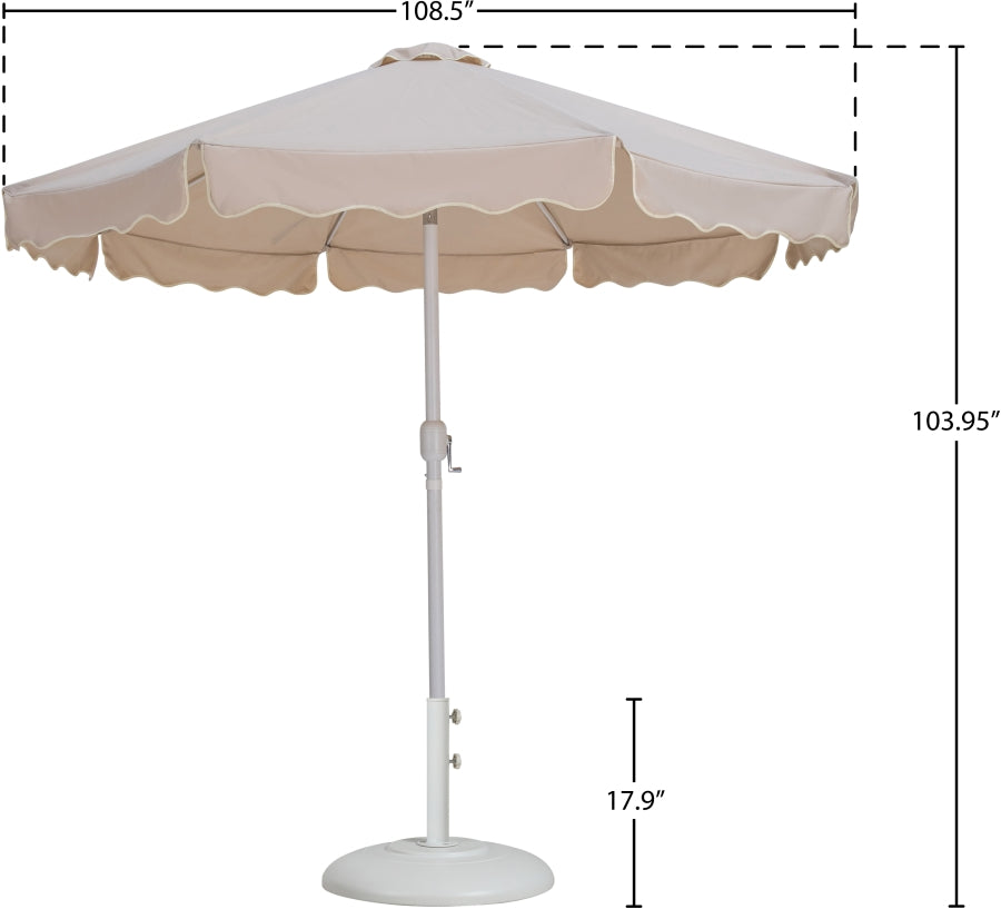 Amalfi Water Resistant Fabric And Aluminum Patio Umbrella With Base Set